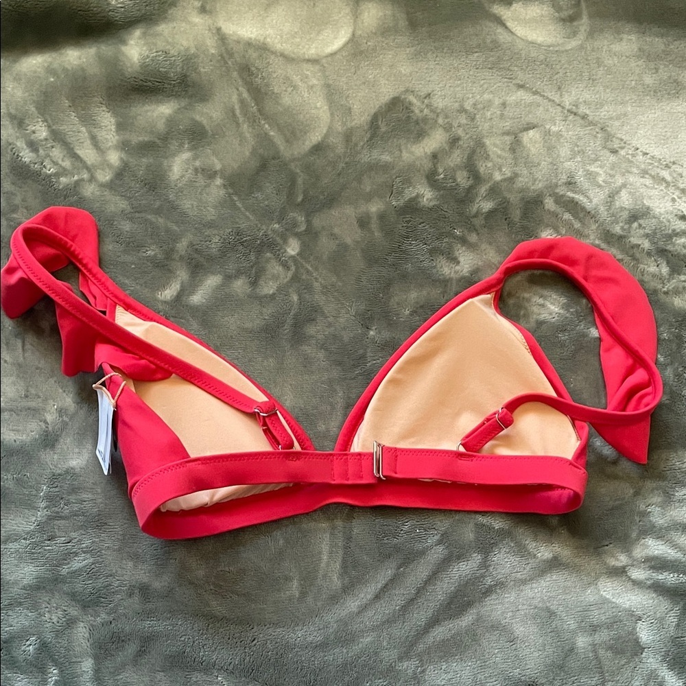 J. Crew Red Ruffle Bikini Top - Picture 7 of 7
